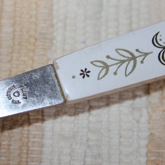 VTG FLINT ARROWHEAD STAINLESS 2 TINE MEAT FORK WHEAT HARVEST HANDLE 12" USA - Picture 5 of 12